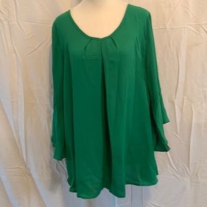 Women’s bell sleeve chiffon blouse